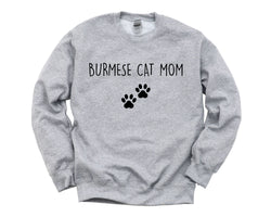 Burmese Cat Sweater, Burmese Cat Mom Sweatshirt Womens Gift - 2402