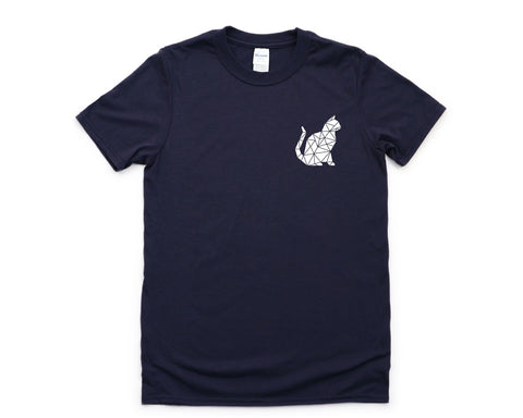Cat Shirt, Geometric Cat T-Shirt Mens Womens Gift - 4422