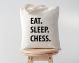 Chess Bag, Eat Sleep Chess Tote Bag | Long Handle Bags - 1036