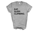 Climbing t shirt, Rock climbing, Eat Sleep Climbing shirt Mens Womens Gift - 678