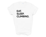 Climbing t shirt, Rock climbing, Eat Sleep Climbing shirt Mens Womens Gift - 678