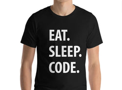 Code TShirt, Coder Gift, Eat Sleep Code Shirt Mens Womens - 1328