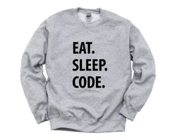 Coder gift, Coding Sweater, Eat Sleep Code sweatshirt - 1328