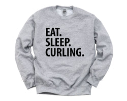 Curling Sweater, Curling Gift, Eat Sleep Curling Sweatshirt Mens Womens Gift - 1736