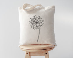 Dahlia Tote Bag, Flower Floral Bag Plant Lover Gift - 4749