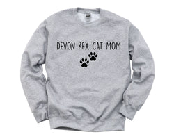 Devon Rex Cat Sweater, Devon Rex Cat Mom Sweatshirt Womens Gift - 2388