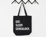 Eat Sleep Genealogy Tote Bag | Long Handle Bags - 1205