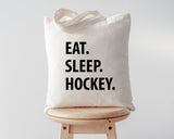 Eat Sleep Hockey Tote Bag | Long Handle Bags - 1033