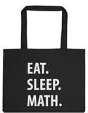 Eat Sleep Math Tote Bag | Long Handle Bags - 1040