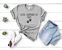 Exotic Shorthair Cat T-Shirt, Exotic Shorthair Cat Mom Shirt, Cat Lover Gift Womens - 2792