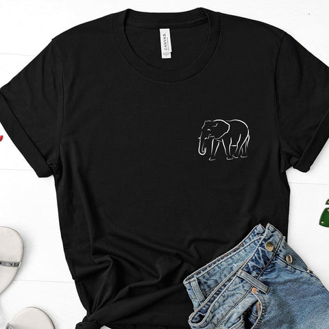 Faded Elephant T-Shirt Elephant Lovers Gift for Men Women