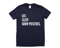 Farmer T-Shirt, Gardener Gift, Eat Sleep Grow Potatoes Shirt Mens Womens Gift - 4305