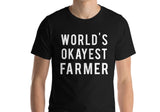 Farmer T-Shirt, World's Okayest Farmer T Shirt Mens Womens - 101