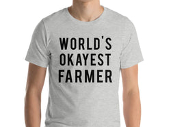 Farmer T-Shirt, World's Okayest Farmer T Shirt Mens Womens - 101