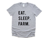 Farming t-shirt, Eat Sleep Farm shirt Mens Womens Gift - 617