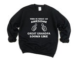Great Grandpa Gift, Great Grandpa Sweater, Awesome Great Grandpa Sweatshirt - 2878