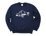 Hiking Mountain Sweater, Mountains Sweatshirt Adventure Nature Graphic Mens Womens Gift - 4362