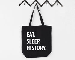 History Bag, Eat Sleep History Tote Bag | Long Handle Bag - 1045