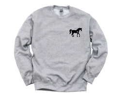 Horse Sweater Horse Owner Gift, Horse Lover Equestrian Sweatshirt Womens Pocket Print - 2885