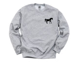 Horse Sweatshirt Horse Owner Gift, Horse Lover Equestrian Sweater Womens Pocket Print - 2885