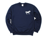 Horse Sweatshirt Horse Owner Gift, Horse Lover Equestrian Sweater Womens Pocket Print - 2885
