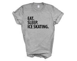Ice Skating T-Shirt, Eat Sleep Ice Skating Shirt Mens Womens Gifts - 2263