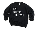 Jiu Jitsu Sweatshirt, Eat Sleep Jiu Jitsu Sweater Mens Womens Gift - 764