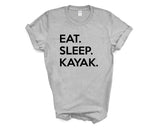 Kayak T-Shirt, Eat Sleep Kayak Shirt Gift for Kayakers Mens Womens - 648