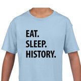 Kids History Shirt, Eat Sleep History Shirt Gift Youth T-Shirt - 1045