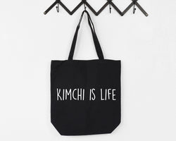 Kimchi Lover Gift, Kimchi is Life Tote Bag | Long Handle Bags - 3989