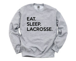 Lacrosse Sweater, Eat Sleep Lacrosse Sweatshirt Mens Womens Gifts - 643