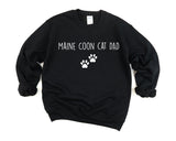 Maine Coon Cat Sweater, Maine Coon Cat Dad Sweatshirt Gift - 3289