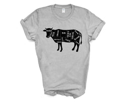 Meat Lover Gift, Butcher shirt Meat Cuts, Cow T-shirt - 3966