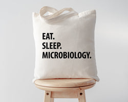 Microbiology Bag, Eat Sleep Microbiology Tote Bag Long Handle Bags - 1258
