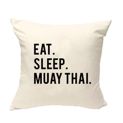Muay Thai Cushion, Eat Sleep Muay Thai Pillow Cover - 605