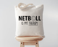 Netball Bag, Netball is My Therapy Tote Bag | Long Handle Bags - 1718