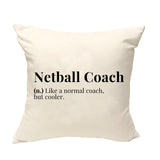 Netball Cushion Cover, Netball Coach Gift Pillow Cover - 4355