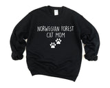 Norwegian Forest Cat Sweater, Norwegian Forest Cat Mom Sweatshirt Womens Gift - 2396