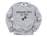 Norwegian Forest Cat Sweater, Norwegian Forest Cat Mom Sweatshirt Womens Gift - 2396