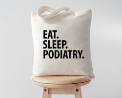 Podiatrist Gift, Eat Sleep Podiatry Tote Bag | Long Handle Bags - 1890