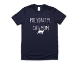 Polydactyl TShirt, Polydactyl Cat Mom, Polydactyl Cat Lover Gift shirt Womens - 4787
