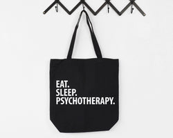 Psychotherapist Gift, Eat Sleep Psychotherapy Tote Bag | Long Handle Bags - 1492