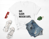 Rescue Cats T-Shirt, Eat Sleep Rescue Cats shirt Mens Womens Gifts - 1222