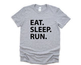 Running Shirt, Gifts For Runners, Eat Sleep Run T-Shirt Mens Womens Gift - 1774