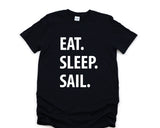 Sailing Shirt, Eat Sleep Sail T-Shirt Mens Womens Gift - 653