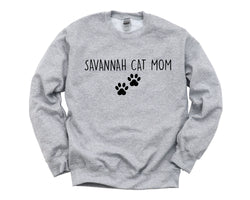 Savannah Cat Sweater, Savannah Cat Mom Sweatshirt Womens Gift - 2391