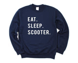 Scooter Sweater, Scooter Gifts, Eat Sleep Scooter Sweatshirt Gift for Men & Women - 754