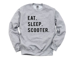 Scooter Sweater, Scooter Gifts, Eat Sleep Scooter Sweatshirt Gift for Men & Women - 754