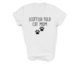 Scottish Fold Cat TShirt, Scottish Fold Cat Mom, Scottish Fold Cat Lover Gift shirt Womens - 2392