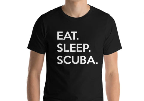Scuba T-shirt, Gifts For Scuba Divers, Eat Sleep Scuba shirts - 650